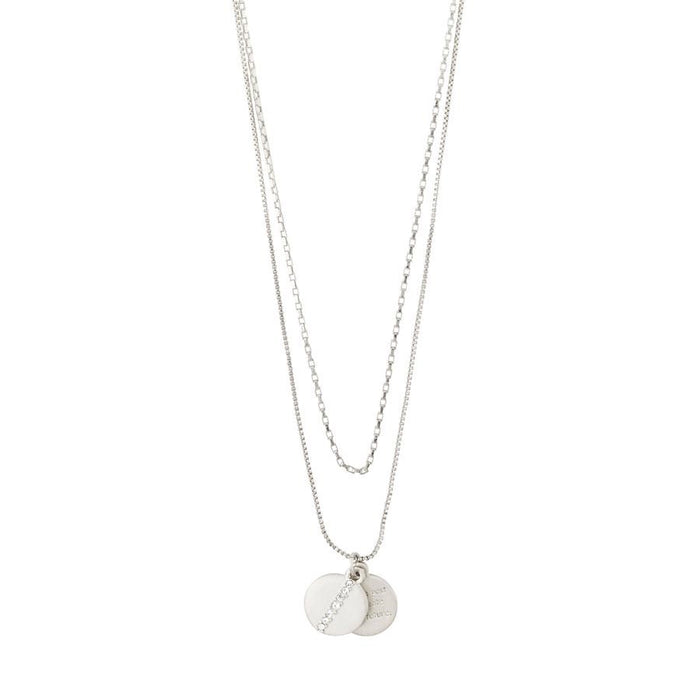 Casey Necklace - Silver Plated Crystal