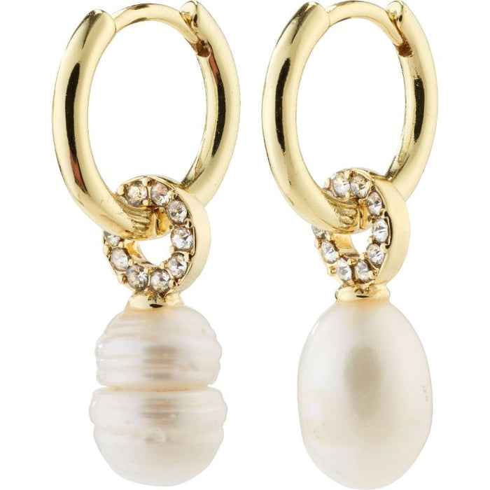 Baker Fresh Water Pearl Earrings - Gold Plated