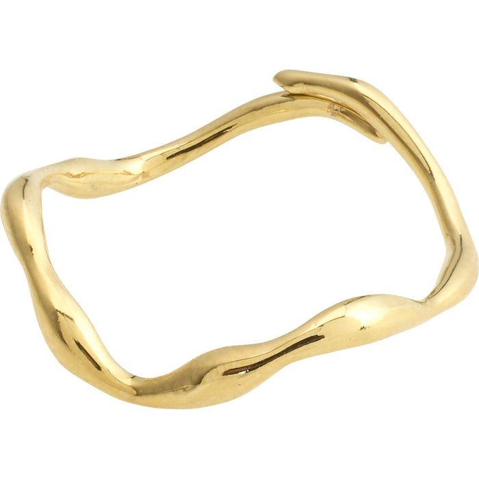 Lulu Recycled Organic Shaped Stack Ring - Gold Plated