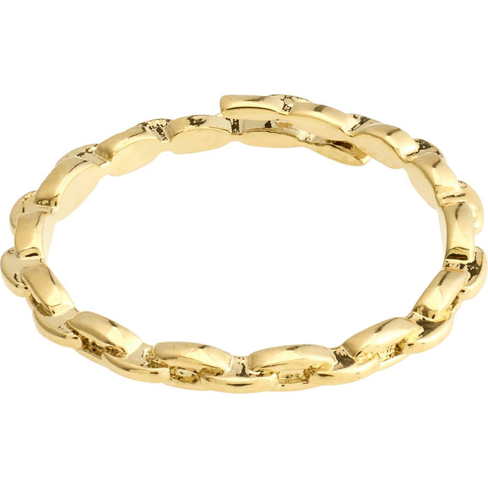 Lulu Recycled Chain Stack Ring - Gold Plated