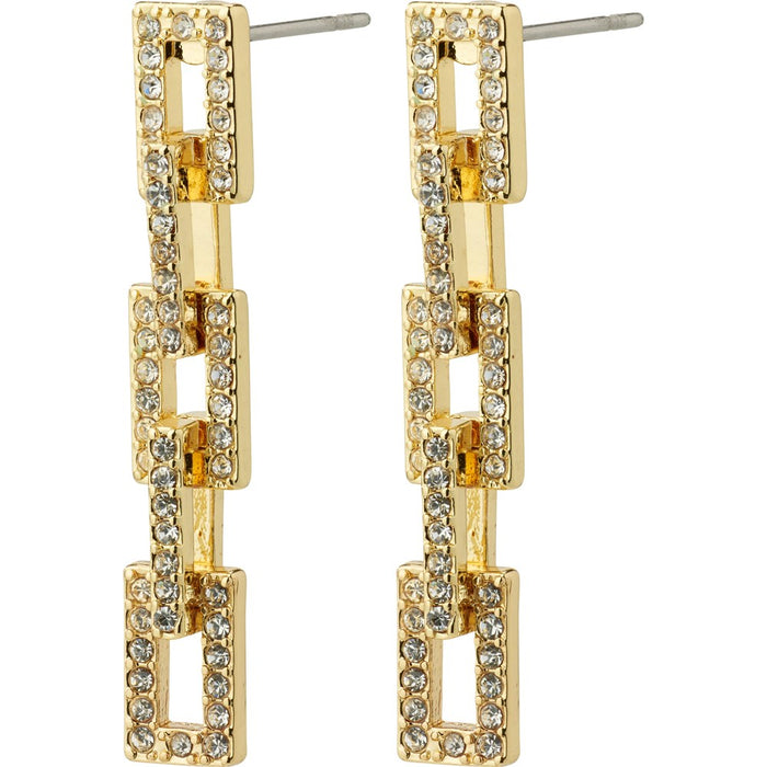 Coby Recycled Crystal Earrings - Gold Plated