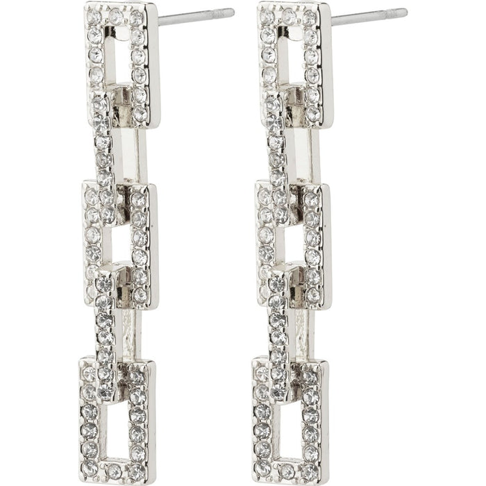 Coby Recycled Crystal Earrings - Silver Plated