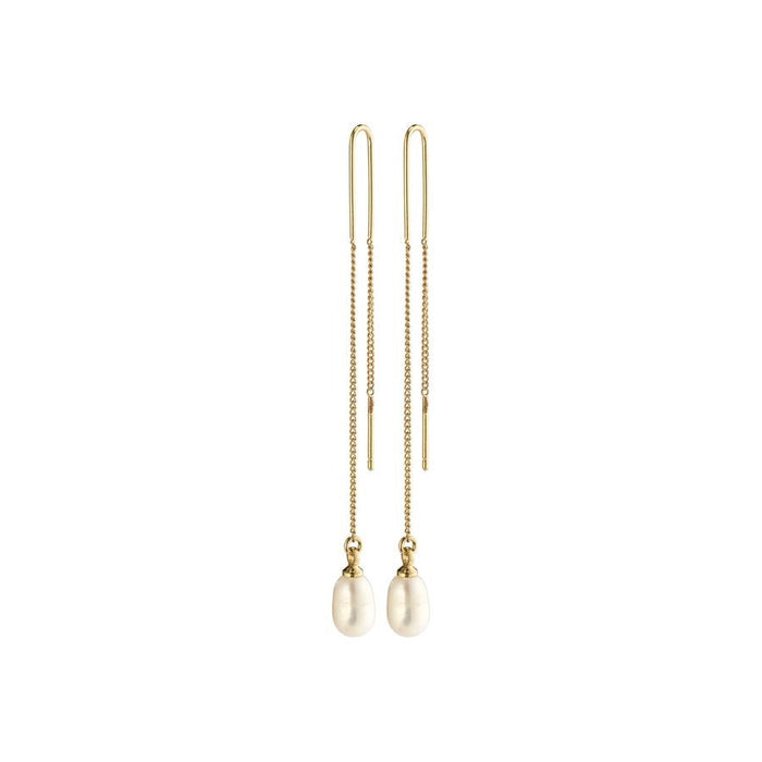 Chloe Earrings - Gold Plated - White