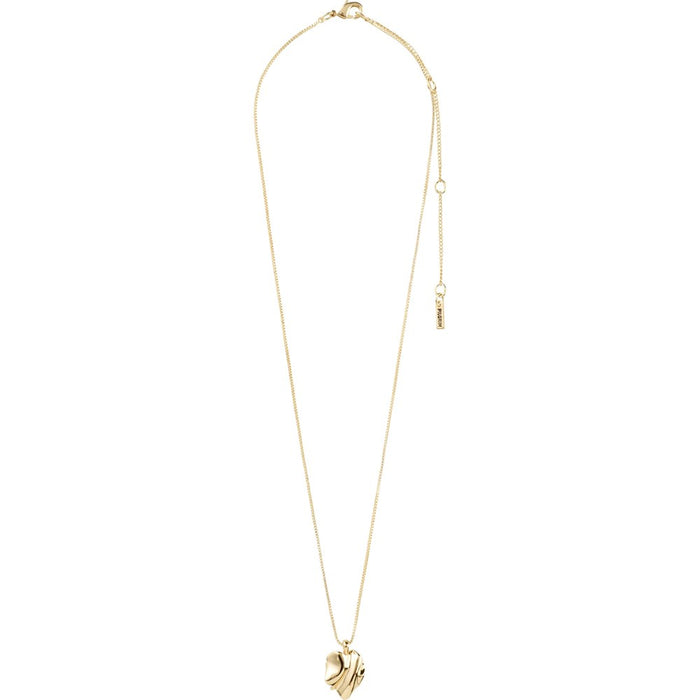 Em Wavy Pendant Necklace  - Gold Plated