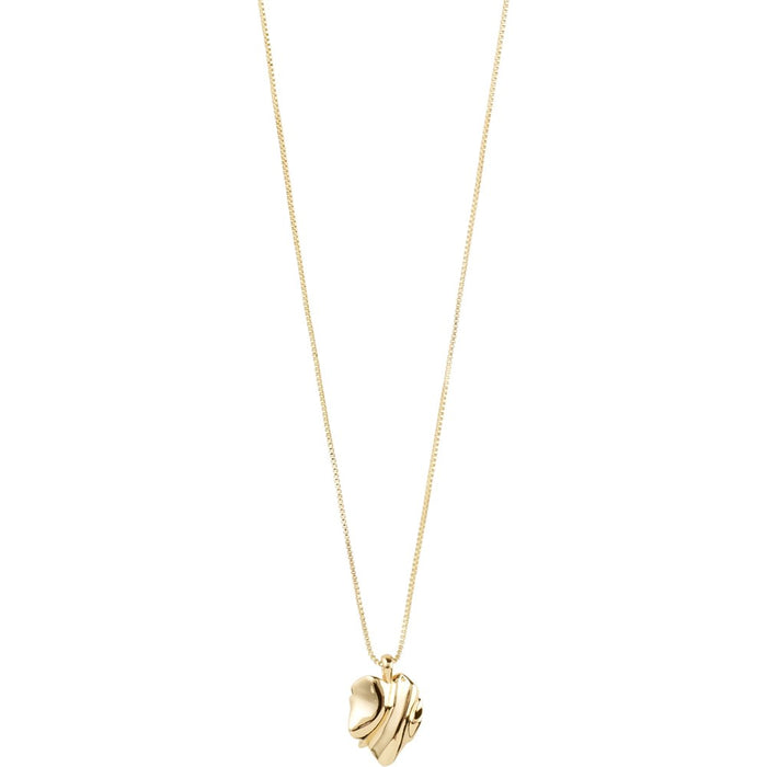 Em Wavy Pendant Necklace  - Gold Plated