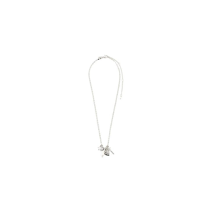 Morgan Necklace - Silver Plated White