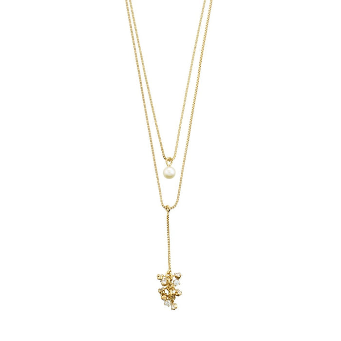 Jolene Necklace - Gold Plated White