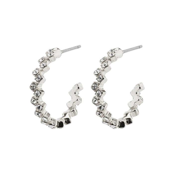 Jolene Earrings - Silver Plated Crystal