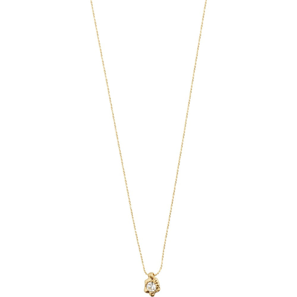 Tina Recycled Crystal Pendant Necklace - Gold Plated