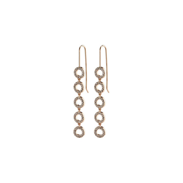 Tessa Earrings - Rose Gold Plated - Crystal