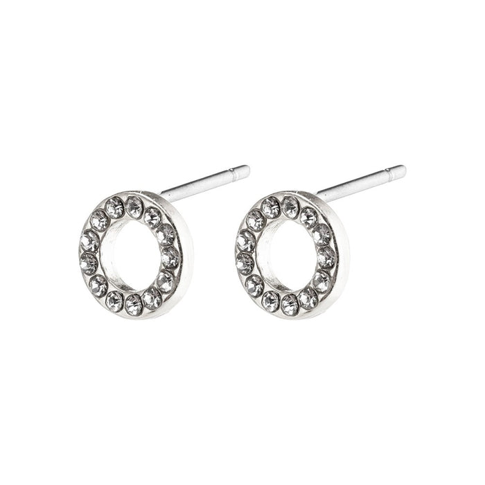 Tessa Earrings - Silver Plated - Crystal