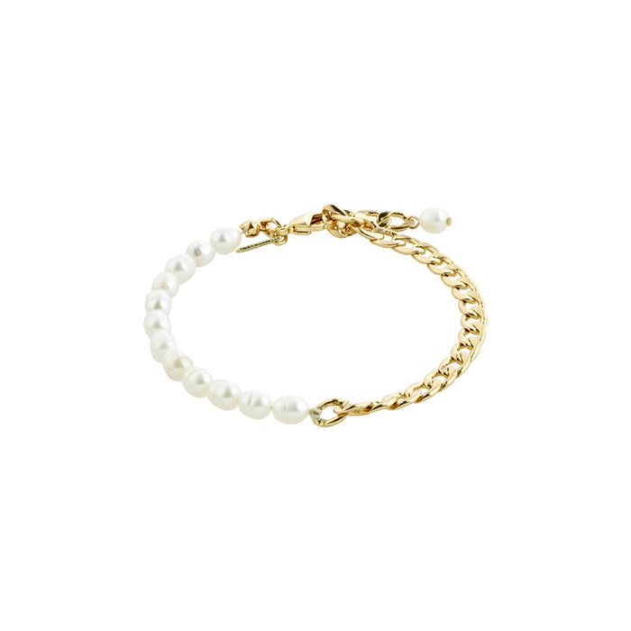 Jola Bracelet - Gold Plated White