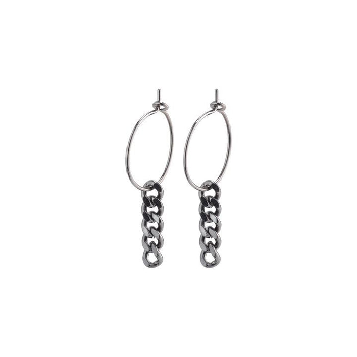 Water Earrings - Hematite Color