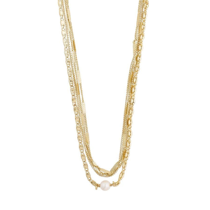 Katherine Necklace - Gold Plated - White