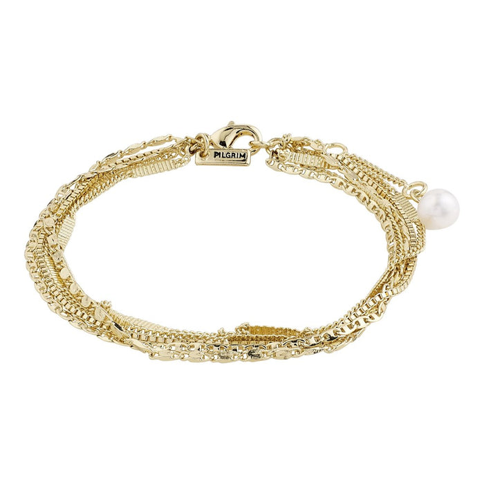 Katherine Bracelet - Gold Plated - White