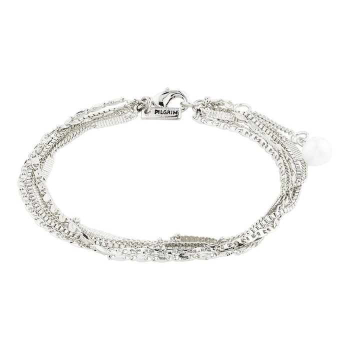 Katherine Bracelet - Silver Plated - White