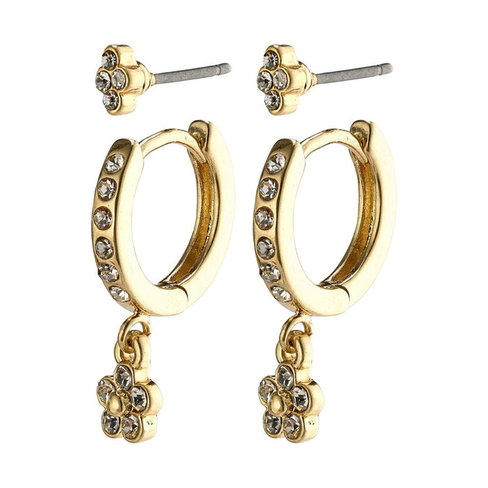 Sylvia Earrings - Gold Plated - Crystal