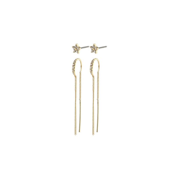 Rebecca Earrings - Gold Plated - Crystal