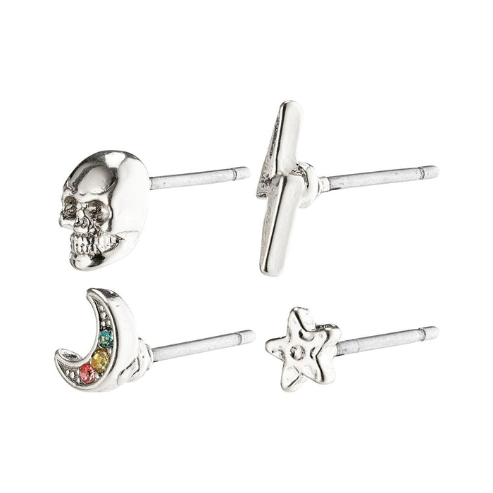 Perla Earrings - Silver Plated - Multi