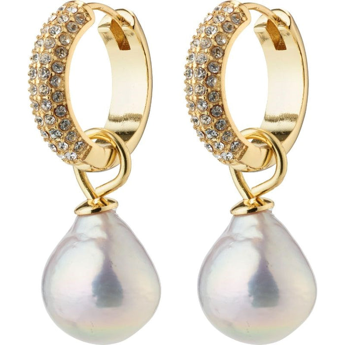 Edele Fresh Water Pearl Earrings - Gold Plated