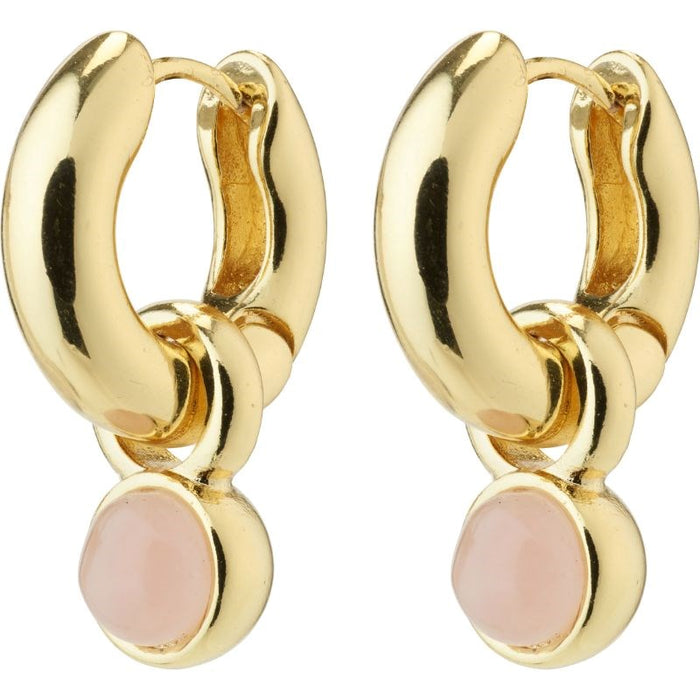 Evah Recycled Rosa Hoop Earrings - Gold Plated