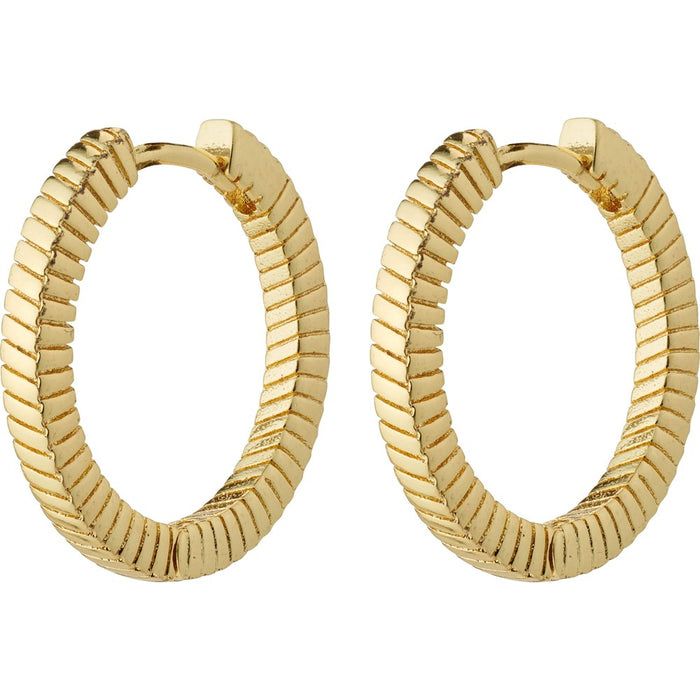 Dominique Recycled Hoop Earrings - Gold Plated