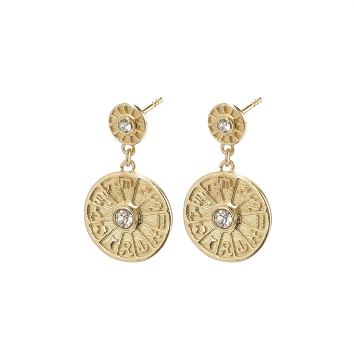 Fia Earrings - Gold Plated - Crystal